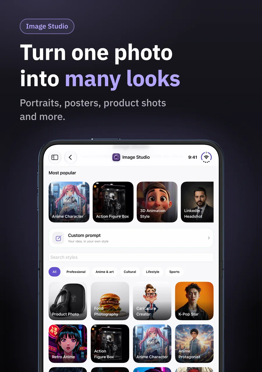 Solef on iPhone Duo: Turn one photo into many looks