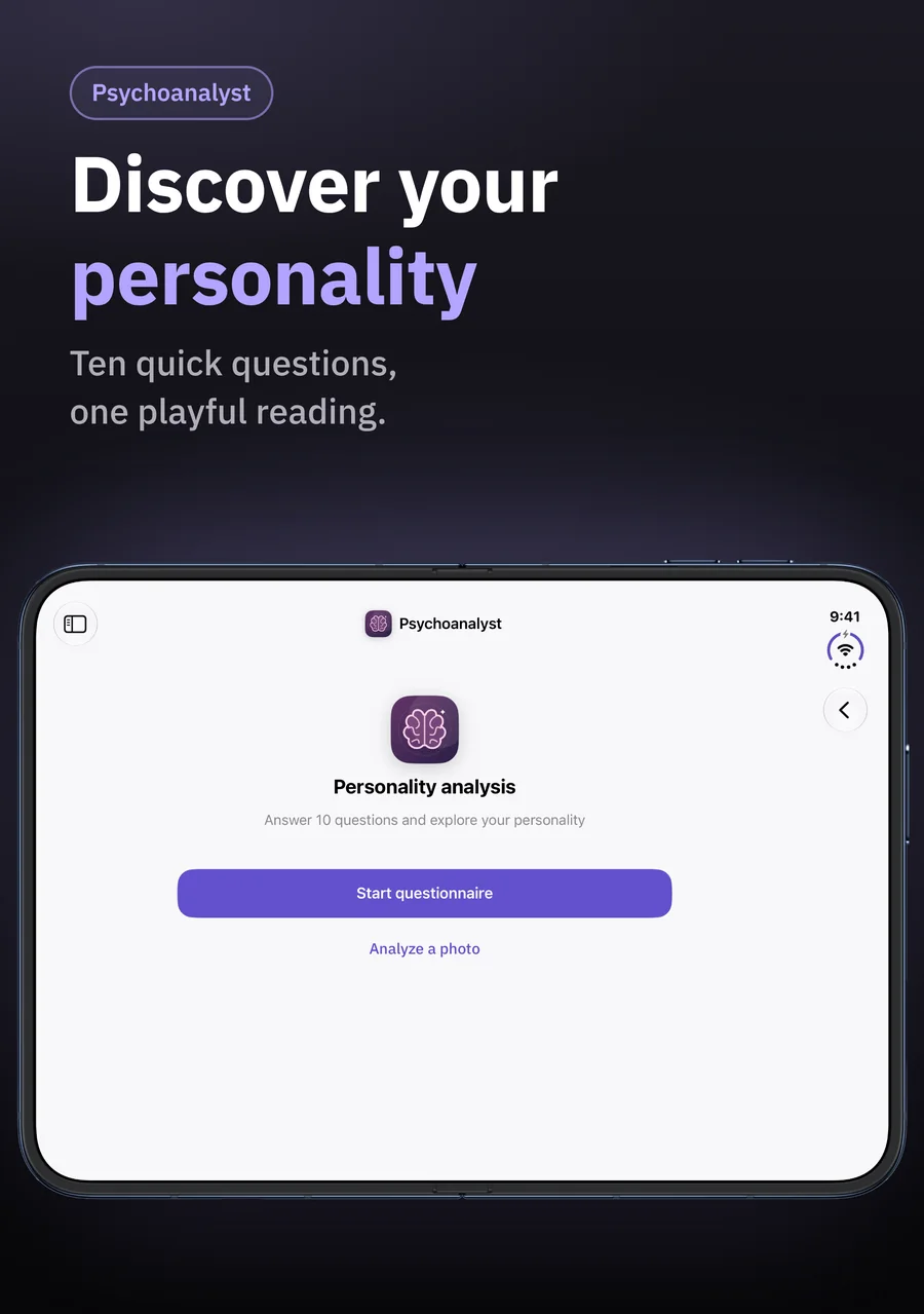 Solef on iPhone Duo: Discover your personality