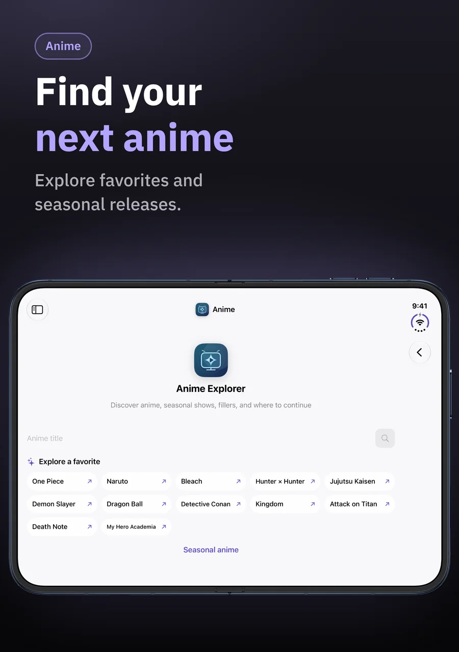 Solef on iPhone Duo: Find your next anime