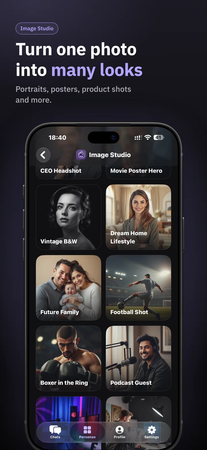 Solef on iPhone: Turn one photo into many looks